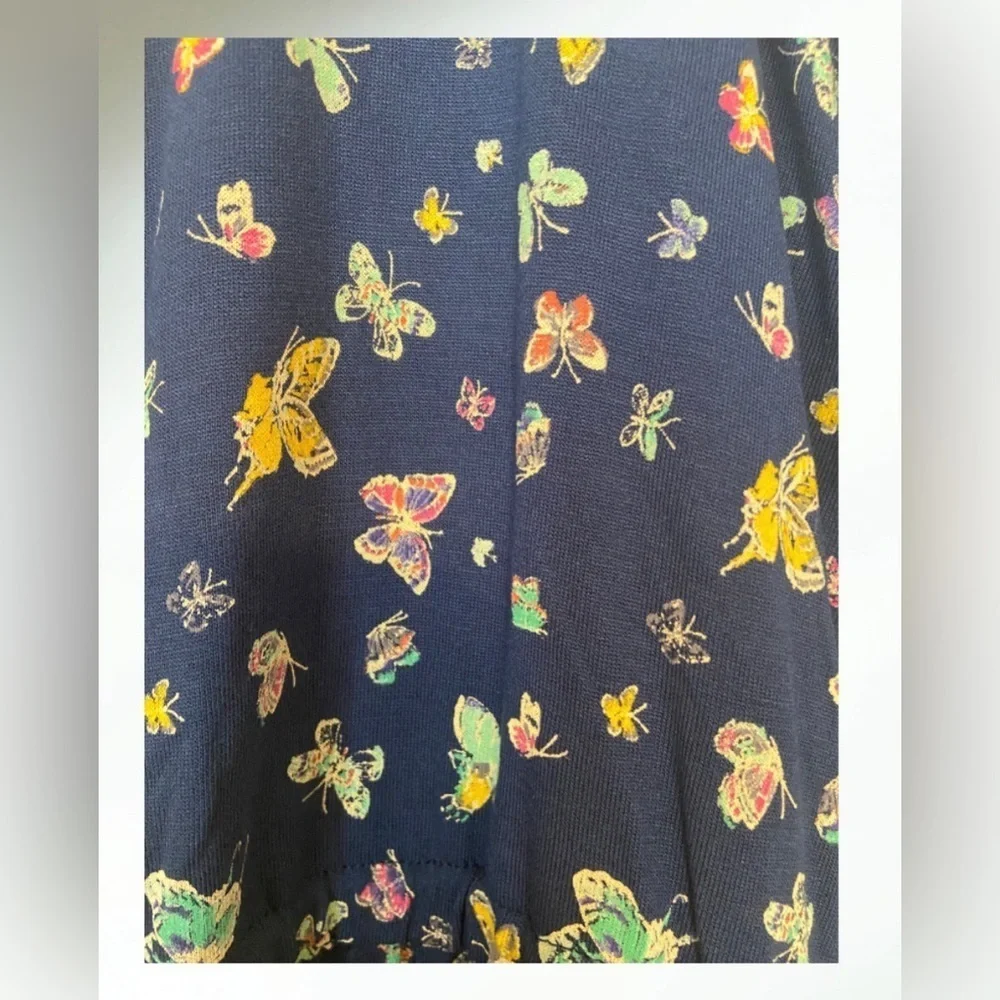 Old Navy Blue Short Romper with Butterflies Size: 8 New with Tags